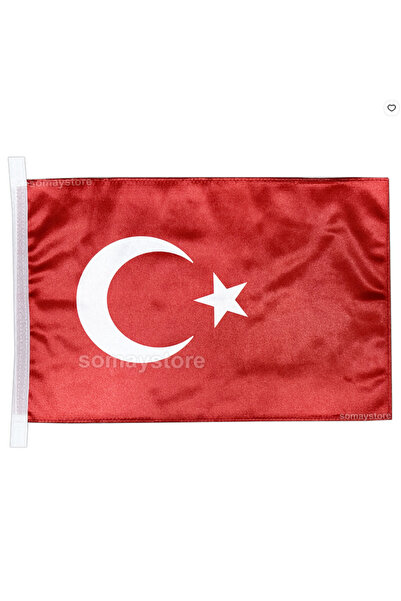Somay Store Tekne Türk Bayrağı Çift Katlı Saten Kumaş 40x60cm