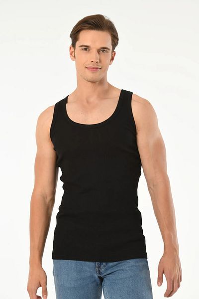 Mfö Life İç Giyim 6 Pieces Camisole (Striped) Men's Athlete with Straps 1St Quality Made from 100% Cotton Yarns.