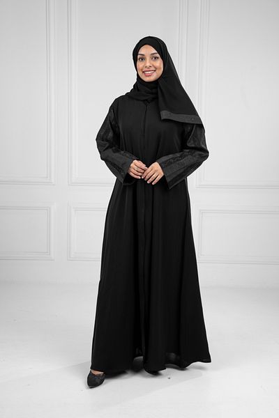 LAVİNİA عبايه نسائية من لافينيا ربع كلوش مع قماش انترنت
