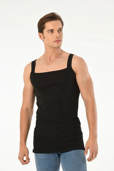 Mfö Life İç Giyim 5 Pieces Strappy Ribbed Woven Classic Men's Athlete 1St Quality Made from 100% Cotton Yarns.