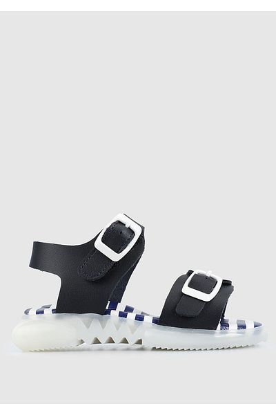 Kiddo Navy Blue Flat Sandals - Stylish and Comfortable