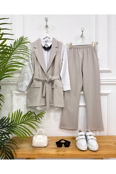 onix Beige Quantity Acquisition Technology Prepared Miran Double Suit