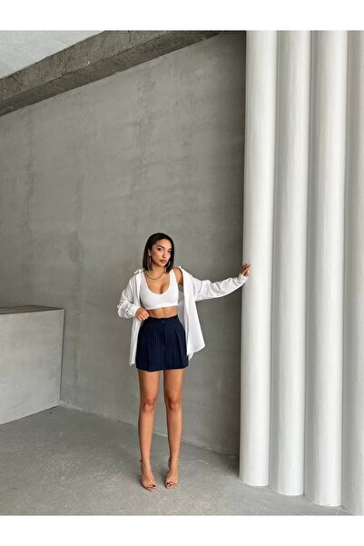 Genel Markalar Çizgili şort etek