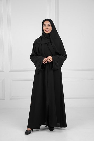 LAVİNİA Lavinia women's abaya with excellent internet fabric, hand-embroidered with Japanese beads