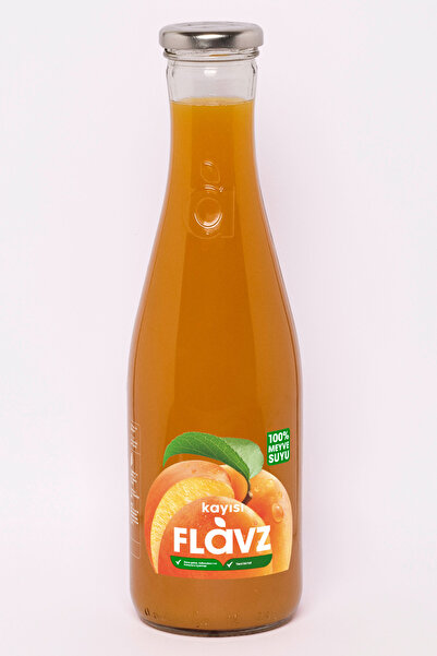 FLAVZ %100 Doğal Kayısı Meyve Suyu 640ml Cam Şişe- Gerçek Meyveden, Katkısız