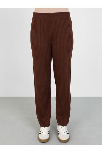 Por La Cara Knitwear Trousers - Brown - Por La Cara
