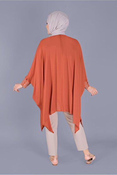 Alvina Asymetric Cut Tunic with Stone Sleeves Print 40858