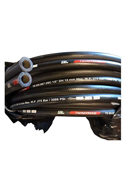 SEL 1/2" 2SC İkiz Hortum Hidrolik Tambur Makara Hortumu 10 metre (boş hortum)