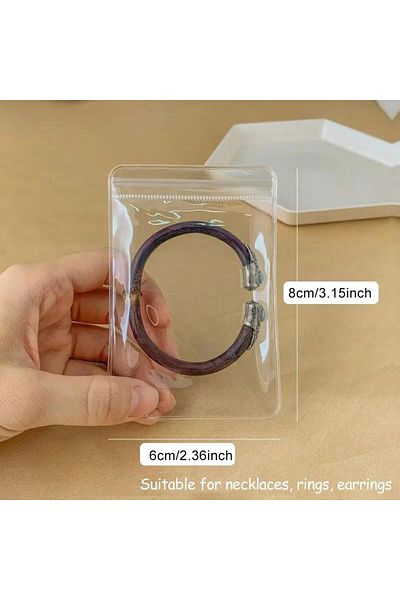 Choice 50PCS Small size 6x8cm 20/50/100 PVC transparent zipper bags, dust-proof and anti-oxidation pockets