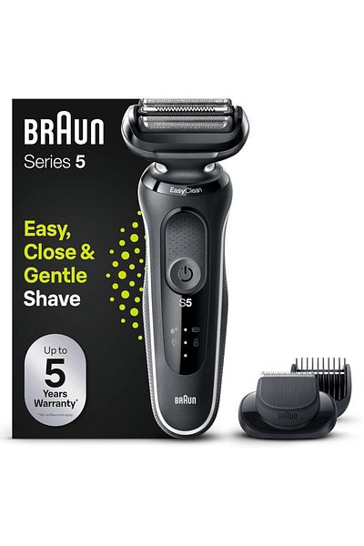 Braun Braun 51-W1500s electric shaver, 50 minute battery life, 3 flexible blades, EasyClean system