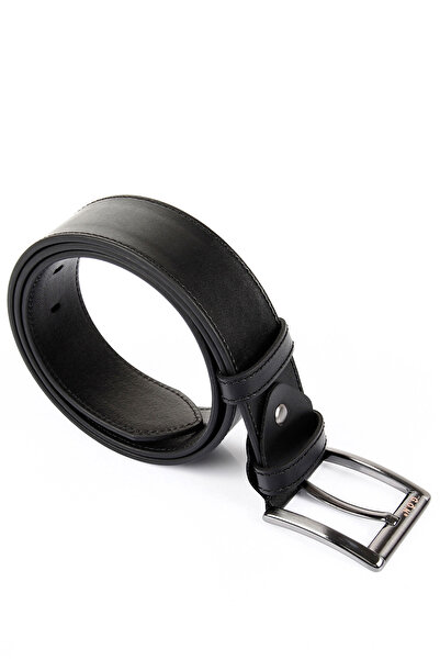 GÖNDERİ(R) حزام جينز أسود للرجال مقاس 4.5 سم