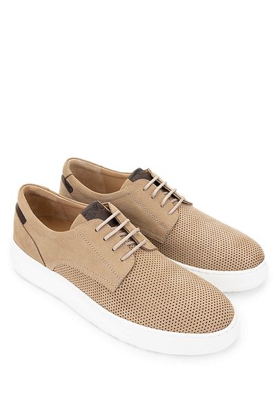 Tamer Tanca Men's Genuine Leather Mink Nubuck Casual Shoes