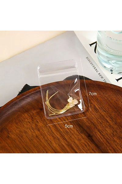 Choice 50PCS 5x7cm 20/50/100 PVC transparent zipper bags, dust-proof and anti-oxidation pockets, used for p