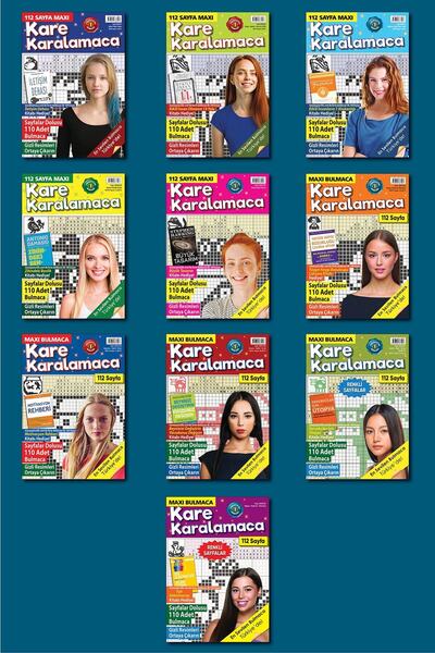 MAXİ Kare Karalamaca 10'lu Set-1