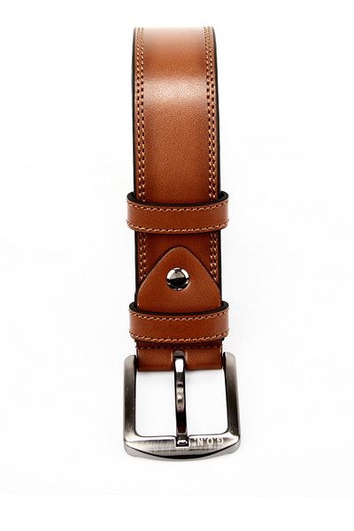 GÖNDERİ(R) Men's Tan Antique 4.5 cm Stitched Jeans Belt