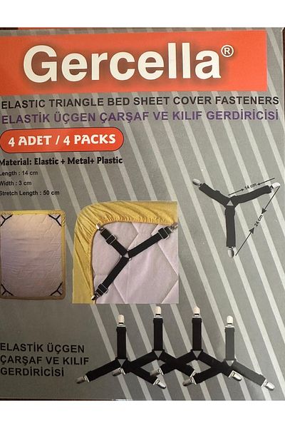 GERCELLA Triangle Sheet and Cover Tightener - Elastic - White