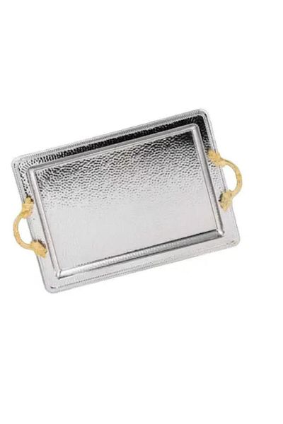 Osena Rectangular serving tray with handles Osena Deco Art, 42 x 25 cm (Silver)