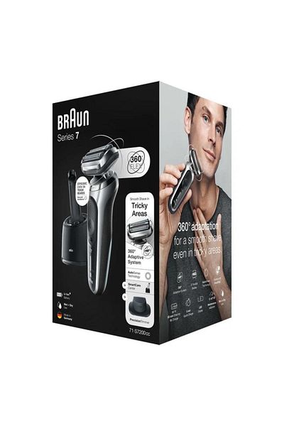 Braun Aparat de ras electric Braun Series 7 71-S7200cc Wet&Dry, 4 elemente de taiere, SensoFlex, AutoSense