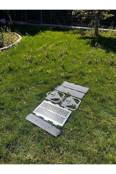 Omega Katlanır Pratik Mangal Deri Kılıf Hediyeli Ekominik Katlanır Barbekü Kamp Mangal