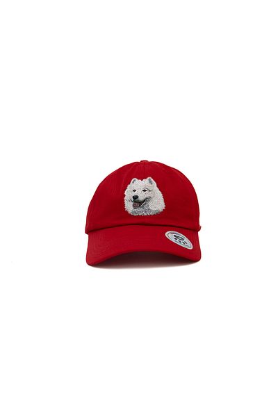Trampoline Samoyed Dog Embroidered Hat - Animal Figured Hat