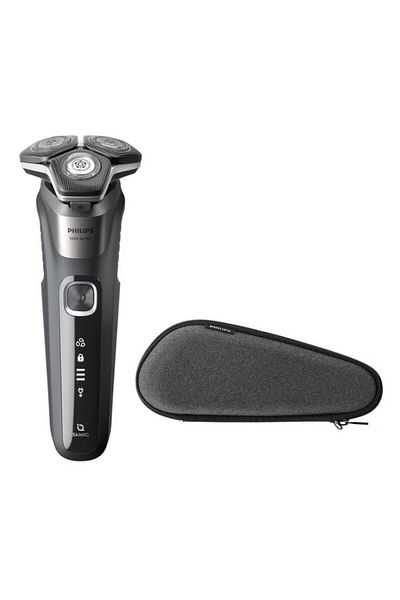 Philips Aparat de ras PHILIPS Shaver Series 5000 S5887/30, Acumulator, Autonomie 60 min, SkinIQ (Negru/Gri)