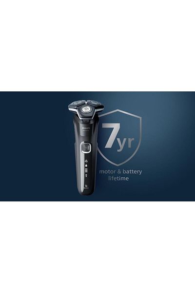 Philips Aparat de ras electric Philips Shaver Seria 5000 S5885/25,Wet&Dry,Autonomie 60 minute (Gri/Albastru)