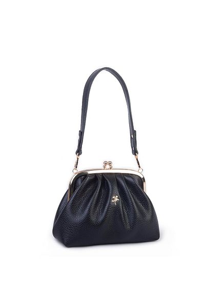 Nas Bag Geantă neagră Lopez mini vintage pentru bursă cu dimensiunea 23x15 cm