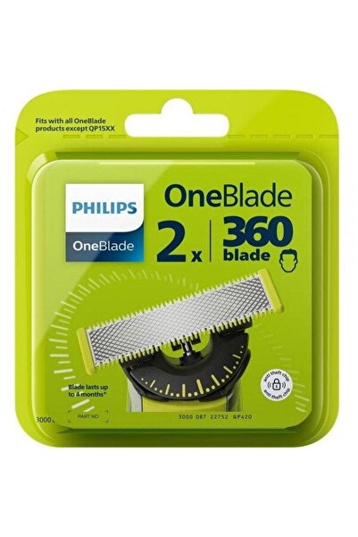 Philips Rezerve PHILIPS OneBlade 360 QP430/50, 2 lame, compatibile cu orice aparat Philips OneBlade