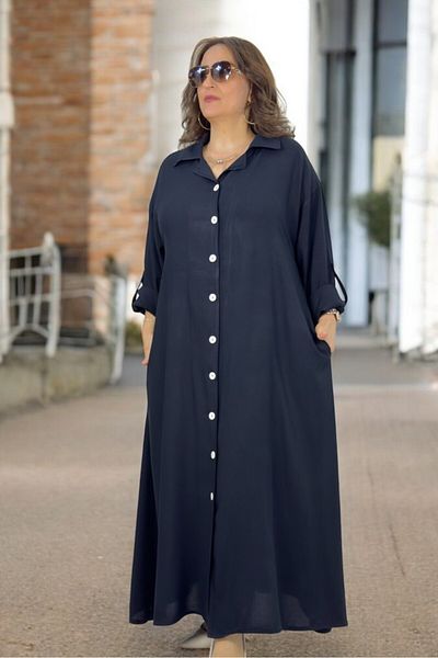 yagmurberen ROCHIE MĂRIME MĂRIME BUMBAC VISCOSĂ MĂRIME MĂRIME CU DETALII DE BRODERIE BORCĂNĂÎN FATA                  BOR