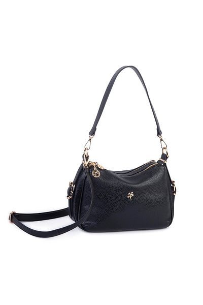 Nas Bag Geantă de umăr și crossbody cu design elegant pentru femei, Lopez neagră (28x18 cm)