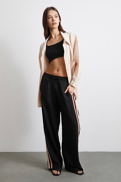 Never more Mushroom Black Closed Dark Brush Clothes Pants