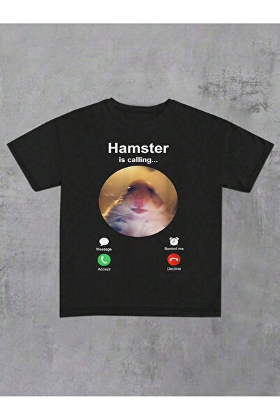 EVIus تي شيرت رجالي، نسائي، مطبوع هامستر، مقاس كبير،