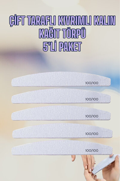 TNL PROFESYONEL KAĞIT TIRNAK TÖRPÜ ÇİFT TARAFLI 100/100 5'Lİ PAKET