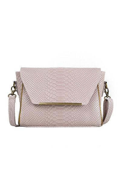 delis Γυναικεία Τσάντα Nita Gt965, Φυσικό Δέρμα, Ροζ Πούδρας