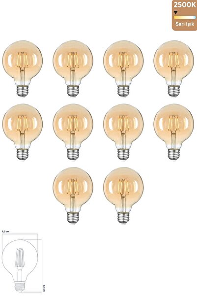 Heka Rustik Led Ampul E27 G95 8W 2500K Gün Işığı ERD-86