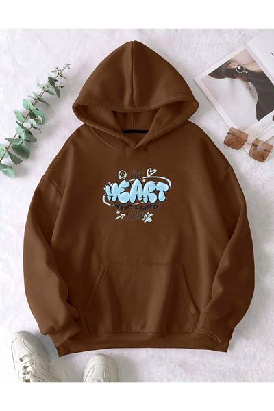 RPT MODA СУИТШЪР С КАЧУЛКА И ЩАМПА НА ДЕСЕРТ