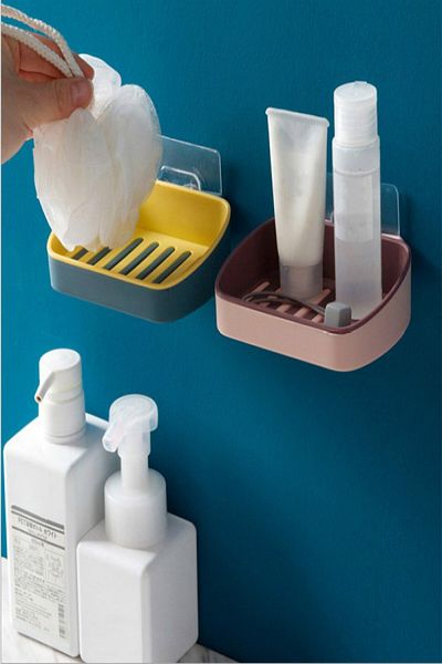 TİNEKE Double Layer Shower Soap Dish Self Adhesive 1 Piece