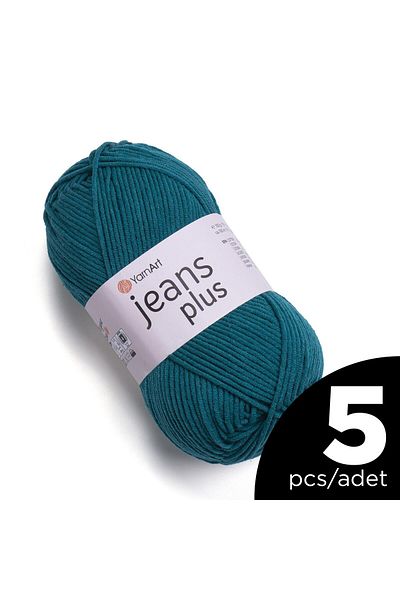 Yarnart ΣΧΟΙΝΙ ΠΛΕΚΤΟΣ JEANS PLUS 63, Σετ 5 ΤΕΜ