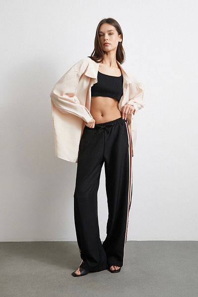 Never more Mushroom Black Closed Dark Brush Clothes Pants