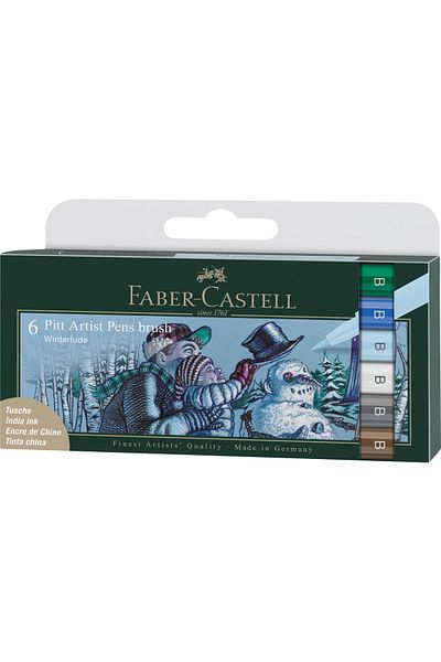 Faber Castell Pitt Artist Pen Set 6 Pcs Winter Colors 2022 Faber-Castell