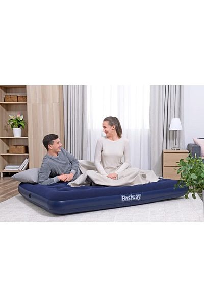 BESTWAY Double Airbed with External Electric Pump 191 x 137 x 22 cm