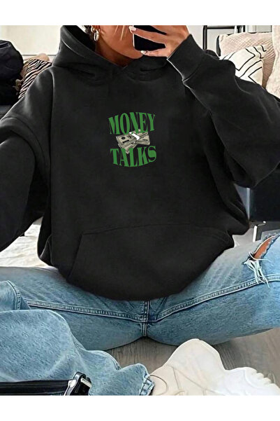 RPT MODA OVERSIZE MONEY TALKS ДЕТАЛЬНИЙ КАПЮШОН БАЗОВИЙ СВІТШОРТ