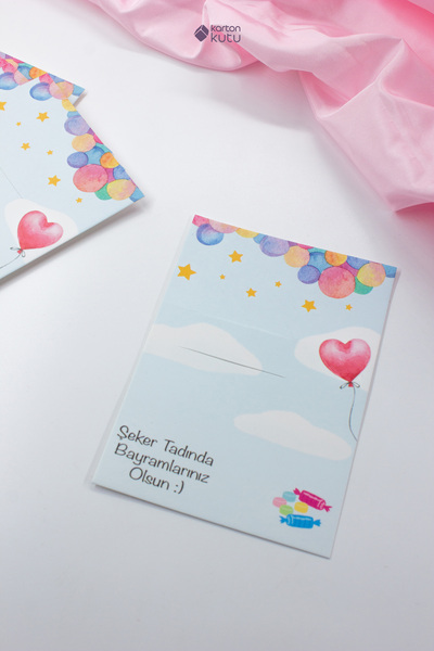 carton box Bayram Temalı Ramazan,Bayramı Harçlık Kartları, Tebrik Kartları, Hediye Kartı - 12 Adet