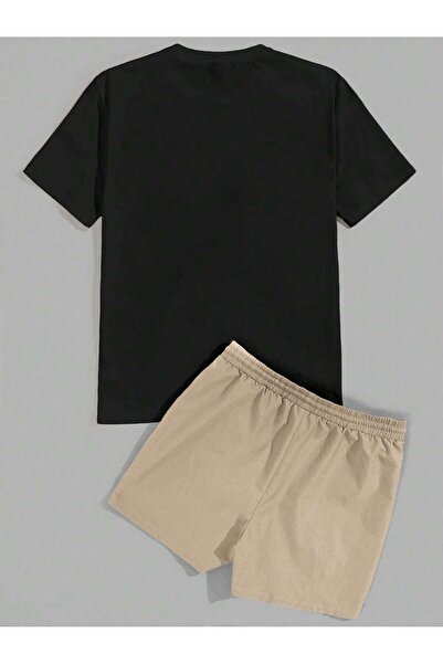 PENTHİLUS Men's Knitted T-Shirt and Shorts Set