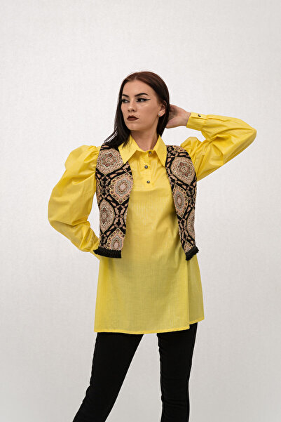 Gorgeaux Daria Elegant Yellow Shirt - XL(42)
