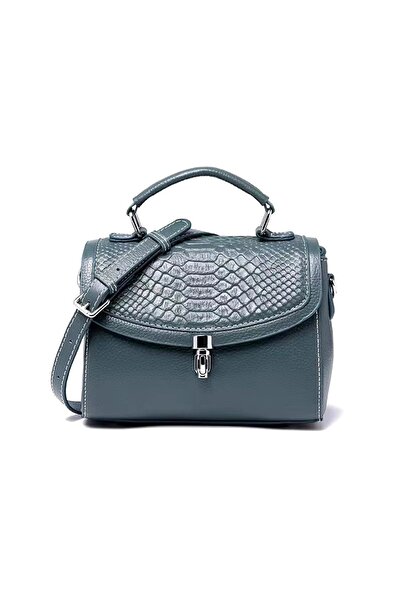 delis Дамска чанта, Arina Gt3117, Естествена кожа, Синя
