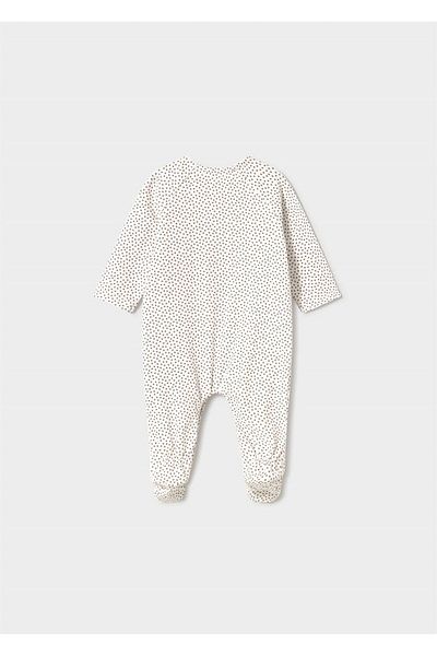 MAYORAL Baby Girl Printed Booties Jumpsuit, Ecru 1755 Model