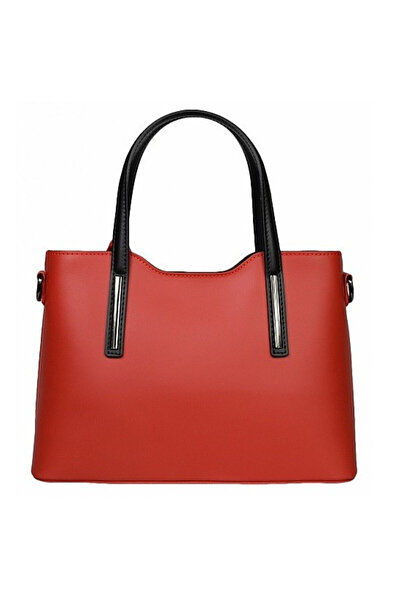 delis Дамска чанта Maila Gt1553, Естествена кожа, Червена/Черна