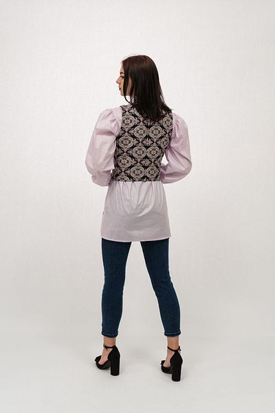 Gorgeaux Roxy Pink Shirt and Vest Set - M(38)