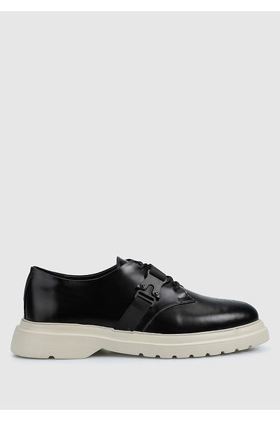 Provoq Men's Black Leather Shoes